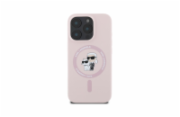 Karl Lagerfeld Liquid Silicone Karl and Choupette MagSafe Zadní Kryt pro iPhone 16 Pro Růžová Luxusní zadní kryt Karl Lagerfeld pro iPhone spojuje elegantní vzhled s praktickou ochranou. Stylový dopl