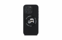 Karl Lagerfeld Liquid Silicone K&CH Heads MagSafe Zadní Kryt pro iPhone 16 Pro Černá Luxusní zadní kryt Karl Lagerfeld pro iPhone spojuje elegantní vzhled s praktickou ochranou. Stylový doplněk pro k