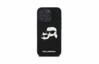 Karl Lagerfeld Liquid Silicone Double Heads MagSafe Zadní Kryt pro iPhone 16 Pro Černá Luxusní zadní kryt Karl Lagerfeld pro iPhone spojuje elegantní vzhled s praktickou ochranou. Stylový doplněk pro