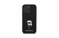 Karl Lagerfeld Fixed Glitter Metal Ikonik Zadní Kryt pro iPhone 16 Pro Černá Luxusní zadní kryt Karl Lagerfeld pro iPhone spojuje elegantní vzhled s praktickou ochranou. Stylový doplněk pro každého m