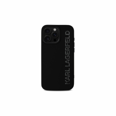 Karl Lagerfeld 3D Rubber Glitter Logo Zadní Kryt pro iPho...