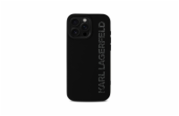 Karl Lagerfeld 3D Rubber Glitter Logo Zadní Kryt pro iPhone 16 Pro Černá Luxusní zadní kryt Karl Lagerfeld pro iPhone spojuje elegantní vzhled s praktickou ochranou. Stylový doplněk pro každého milov