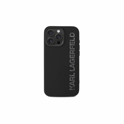 Karl Lagerfeld 3D Rubber Glitter Logo Zadní Kryt pro iPho...