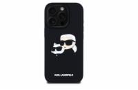 Karl Lagerfeld 3D Rubber Double Heads Zadní Kryt pro iPhone 16 Pro Černá Luxusní zadní kryt Karl Lagerfeld pro iPhone spojuje elegantní vzhled s praktickou ochranou. Stylový doplněk pro každého milov