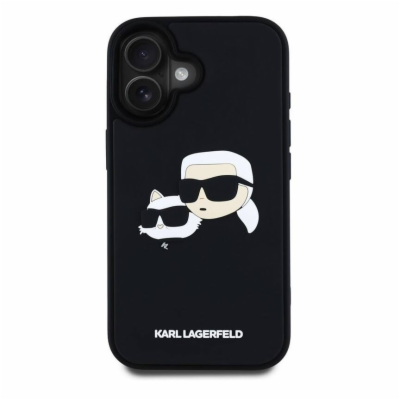 Karl Lagerfeld 3D Rubber Double Heads Zadní Kryt pro iPho...