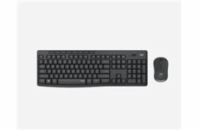 BAZAR - Logitech Silent Wireless Combo MK295, bezdrátová klávesnice + myš, 2.4 GHz, CZ/SK, Graphite ROZBALENO