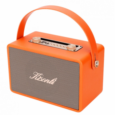 Reproduktor Kisonli G106, Bluetooth, USB, SD – oranžová R...