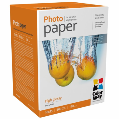 COLORWAY fotopapír/ high glossy 180g/m2, 10x15/ 500 kusů