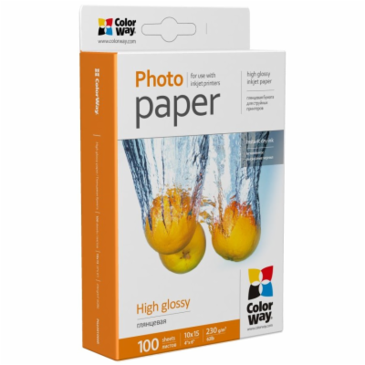 COLORWAY fotopapír/ high glossy 230g/m2, 10x15/ 100 kusů