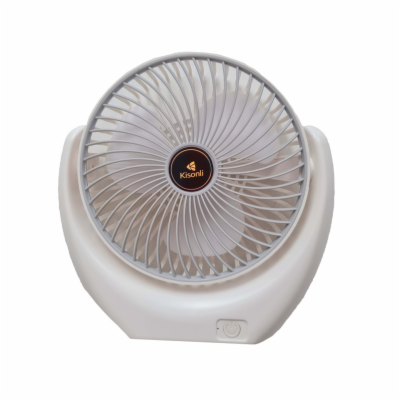 Přenosný ventilátor Kisonli F105, 2000mAh – bílá/šedá Pře...