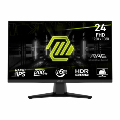 MSI MAG/242F/23,8"/IPS/FHD/200Hz/0,5ms/Černá/3R