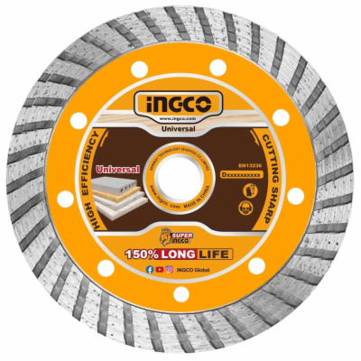 Ingco DMD031151 Kotouč řezný, diamantový lamelový 115 x 1 mm