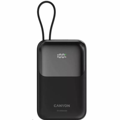 CANYON Power Bank PB-101, 10000mAh PD22.5W built-in cable...