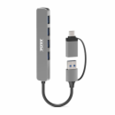 PORT CONNECT USB HUB, 4× USB 3.0, USB-A/USB-C vstup, stří...