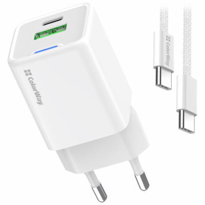 COLORWAY 1x USB-C/ síťová nabíječka/ GaN/ PD/ PPS/ QC/ 30...
