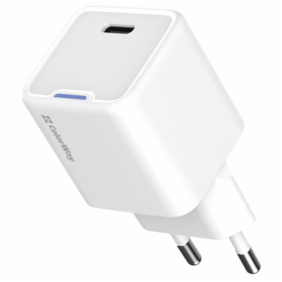 COLORWAY 1x USB-C/ síťová nabíječka/ GaN/ PD/ PPS/ 25W/ Bílá