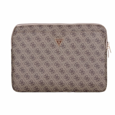 Guess PU 4G Triangle Logo Obal pro Notebook 14" - hnědá S...