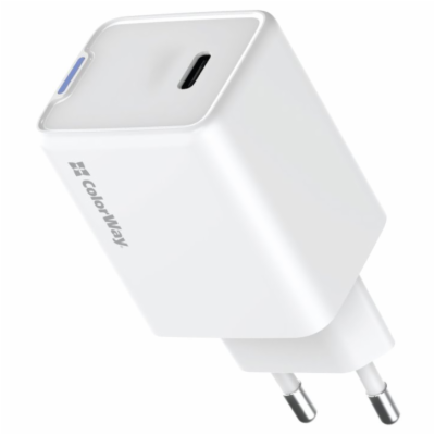 COLORWAY 1x USB-C/ síťová nabíječka/ GaN/ PD/ PPS/ 45W/ Bílá