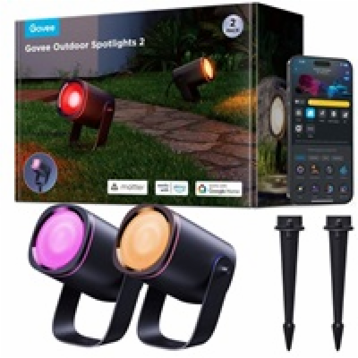 Govee RGBWW Smart zahradní reflektory 750lm 2ks Matter