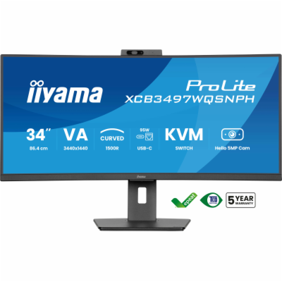 iiyama ProLite/XCB3497WQSNPH-B1/34"/VA/wQHD/120Hz/0,4ms/B...