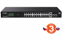 Tenda TEG2228P-24-410W Gigabit PoE+ Websmart L2 Cloud switch 370W, 24x 1Gb/s PoE+,2xRJ45,2xSFP, Rack