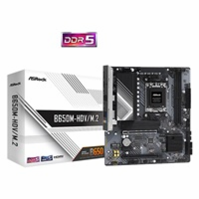 BAZAR - ASRock MB Sc AM5 B650M-HDV/M.2, AMD B650, 2xDDR5,...