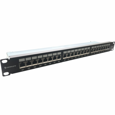 Conexpro 19" patch panel STP, CAT6A, 24 portů, 1U