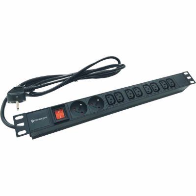 Conexpro 19" kombinovaný rozvodný panel 2x FR + 8x IEC C1...