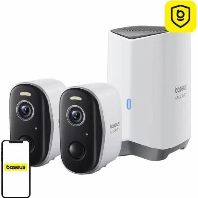 Baseus Venkovní kamera Security N1 Plus 2K (sada 2ks+cent...