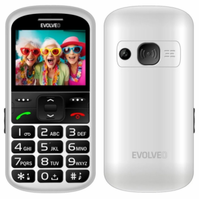 EVOLVEO EasyPhone XS, mobilní telefon pro seniory, bílý