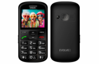 EVOLVEO EasyPhone XS, mobilní telefon pro seniory, černý