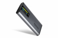 AXAGON EEM2-SD2 USB-C 10Gbps - M.2 NVMe & SATA SSD kovový DISPLAY box, bezšroubkový