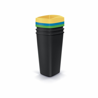 Koš odpadkový COMPACTA Q DROP SET černý 3x25l
