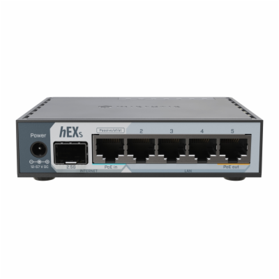 MikroTik hEX S, E60iUGS 5x GbE, 2,5 G SFP, USB 3.0, L4, PSU