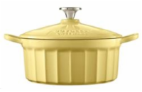BUYDEEM CP521, Enameled Cast Iron Dutch Oven 2,9L,  color Mellow Yellow 