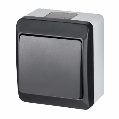 Instalační spínač nástěnný Hermes 0331-07 antracit IP44