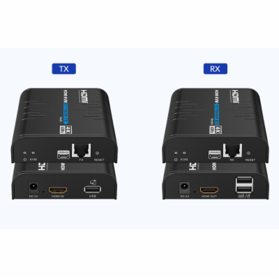 PremiumCord 4K@60Hz HDMI KVM extender s USB 2.0 na 120m p...