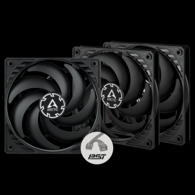 ARCTIC ventilátor P12 Slim PWM PST 3-Pack, 120mm, 4pin, P...