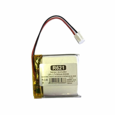 Baterie nabíjecí LiPo 3,7V/500mAh 553030 HADEX