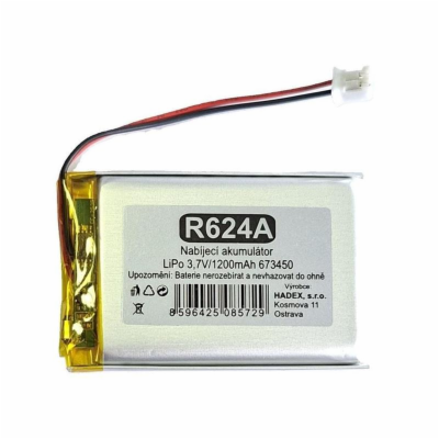 Baterie nabíjecí LiPo 3,7V/1200mAh 673450 HADEX