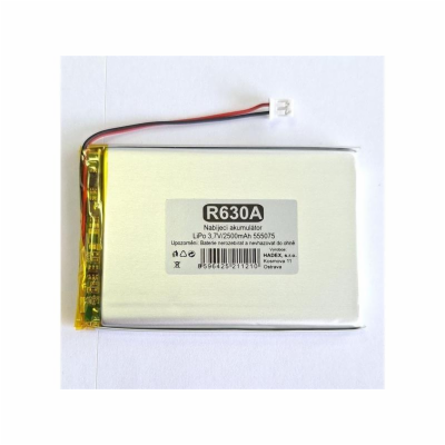 Baterie nabíjecí LiPo 3,7V/2500mAh 555075 HADEX