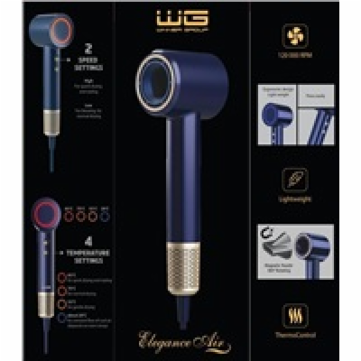 WG - Fén na vlasy WG Elegance Air, 1600W, modrá
