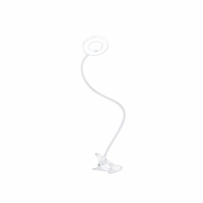 Solight LED stmívatelná stolní lampička s klipem bílá, 30...