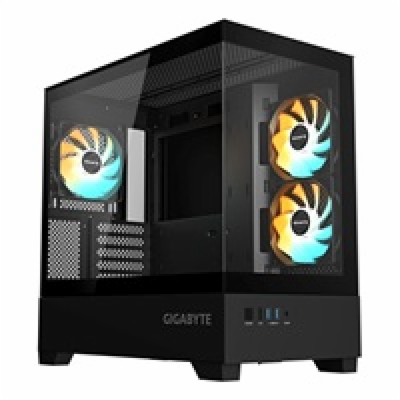 GIGABYTE C201 PANORAMIC/Midi Tower/Transpar./Černá