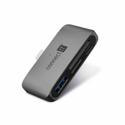 CONNECT IT CompactPRO externí USB-C hub + čtečka karet AN...