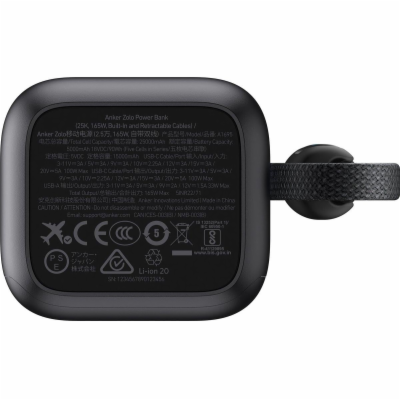 Powerbanka Anker 25000mAh, 165W s kabelem USB-C šedá