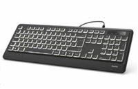 BAZAR - Hama podsvícená klávesnice KC-550 Poškodený obal - komplet