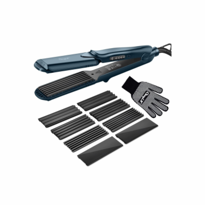 CkeyiN 2v1 Žehlička a Krepovačka na vlasy se širokou nahř...