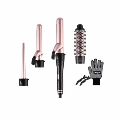 CkeyiN Kulma na vlasy 4v1 - růžová/černá Kulma na vlasy 4...