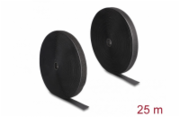 Delock Vysoce spolehlivý pásek na suchý zip D 25 m x Š 25 mm, černý